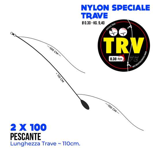 Configurazione Trave: 2 x 100 Pescante