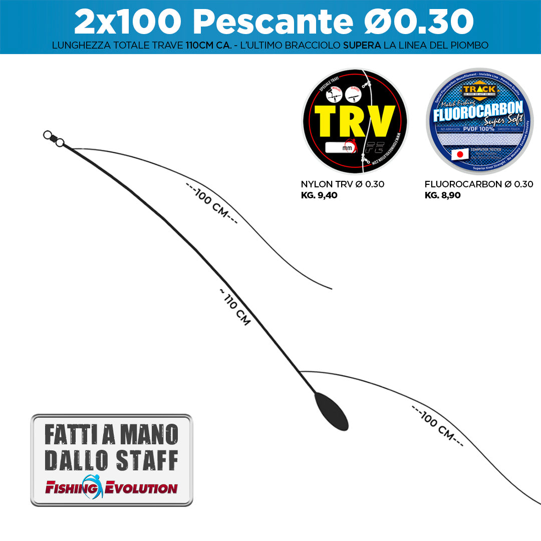 Configurazione Trave: 2x100 Pescante