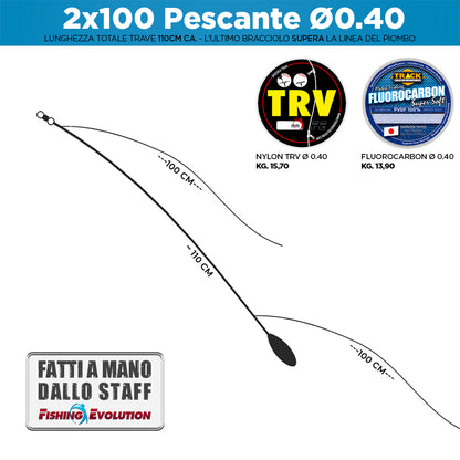 Configurazione Trave: 2x100 Pescante