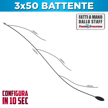 Configurazione Trave: 3x50 Battente