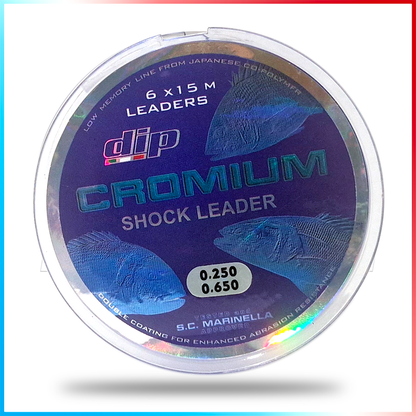 DIP Chromium Shock Leader 6x15 mt. 25-65