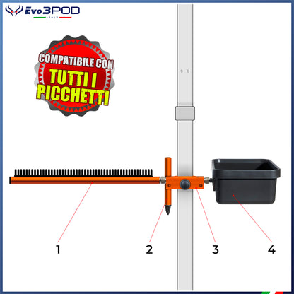 Kit Porta Travi - Vaschetta Porta Esche - Tubetto Aghi per Tutti i Picchetti