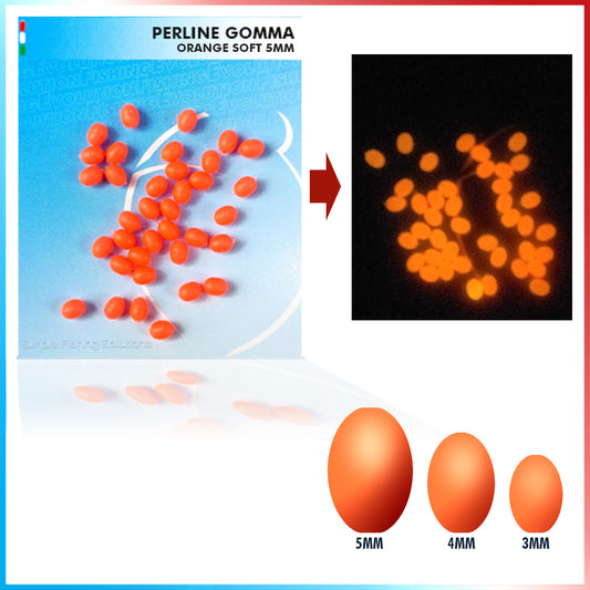 Perline Soft Ovali Orange Fosfo 50 pz.