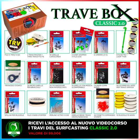 TraveBox Classic 2.0 | Cofanetto per imparare a costruire Travi da SurfCasting + Videocorso Omaggio