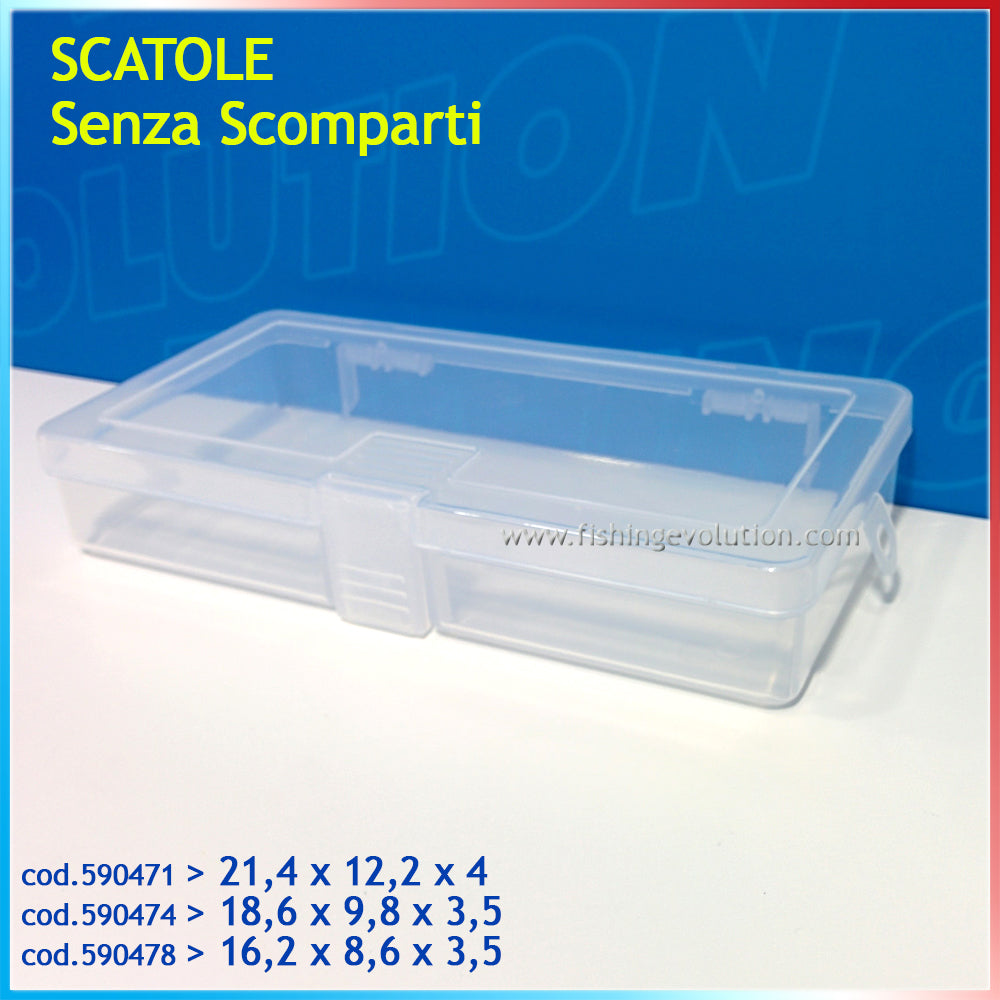 Scatola trasparenti senza scomparti