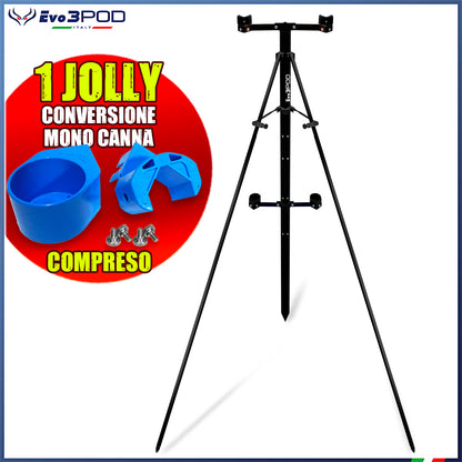 Tripode Doppia Canna Compreso Kit Blocca Gambe e Jolly Conversione Monocanna