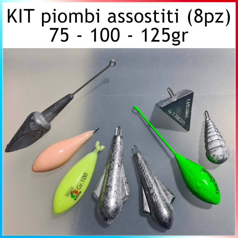 Kit Piombi con Anello 8pz. Assostiti 75-100-125