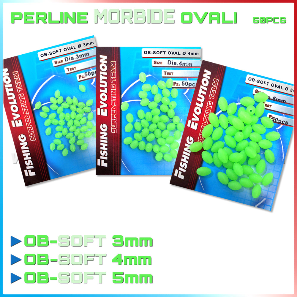 Perline Fluo Ovali Morbide 50 pz. (OB-SOFT)