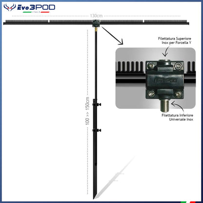 Combo Picchetto JP150 e Barra Stendi Travi 130cm