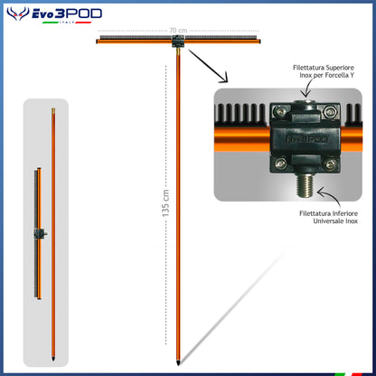 Paletto 135cm + Barra Stendi Travi 70cm