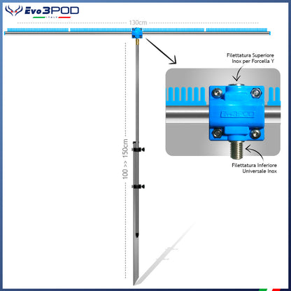 Combo Picchetto JP150 e Barra Stendi Travi 130cm