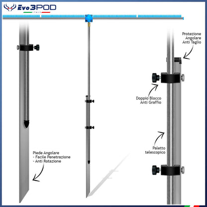 Combo Picchetto JP150 e Barra Stendi Travi 130cm