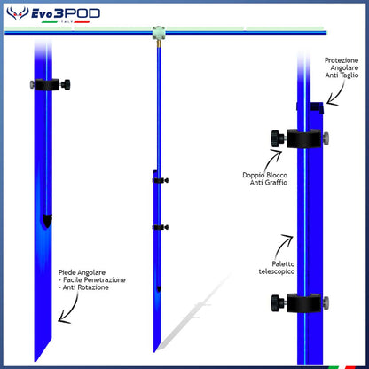 Combo Picchetto JP150 e Barra Stendi Travi 130cm