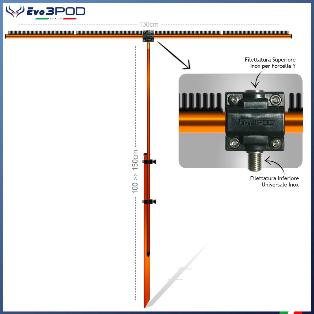 Combo Picchetto JP150 e Barra Stendi Travi 130cm