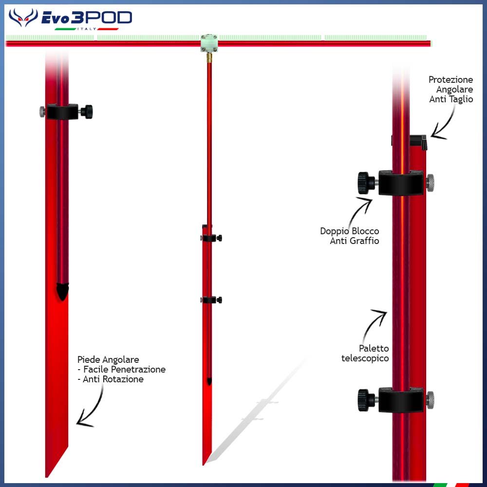 Combo Picchetto JP150 e Barra Stendi Travi 130cm