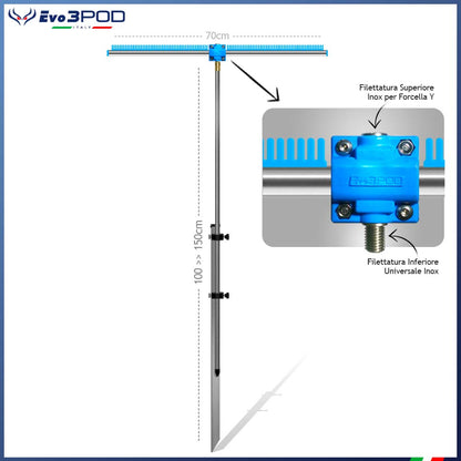 Combo Picchetto JP150 e Barra Stendi Travi 70cm