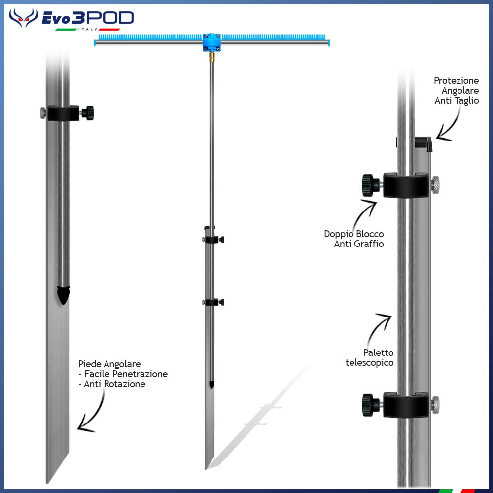 Combo Picchetto JP150 e Barra Stendi Travi 70cm