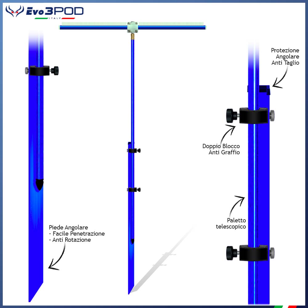 Combo Picchetto JP150 e Barra Stendi Travi 70cm