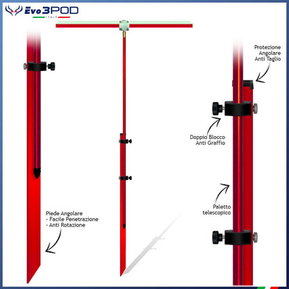 Combo Picchetto JP150 e Barra Stendi Travi 70cm