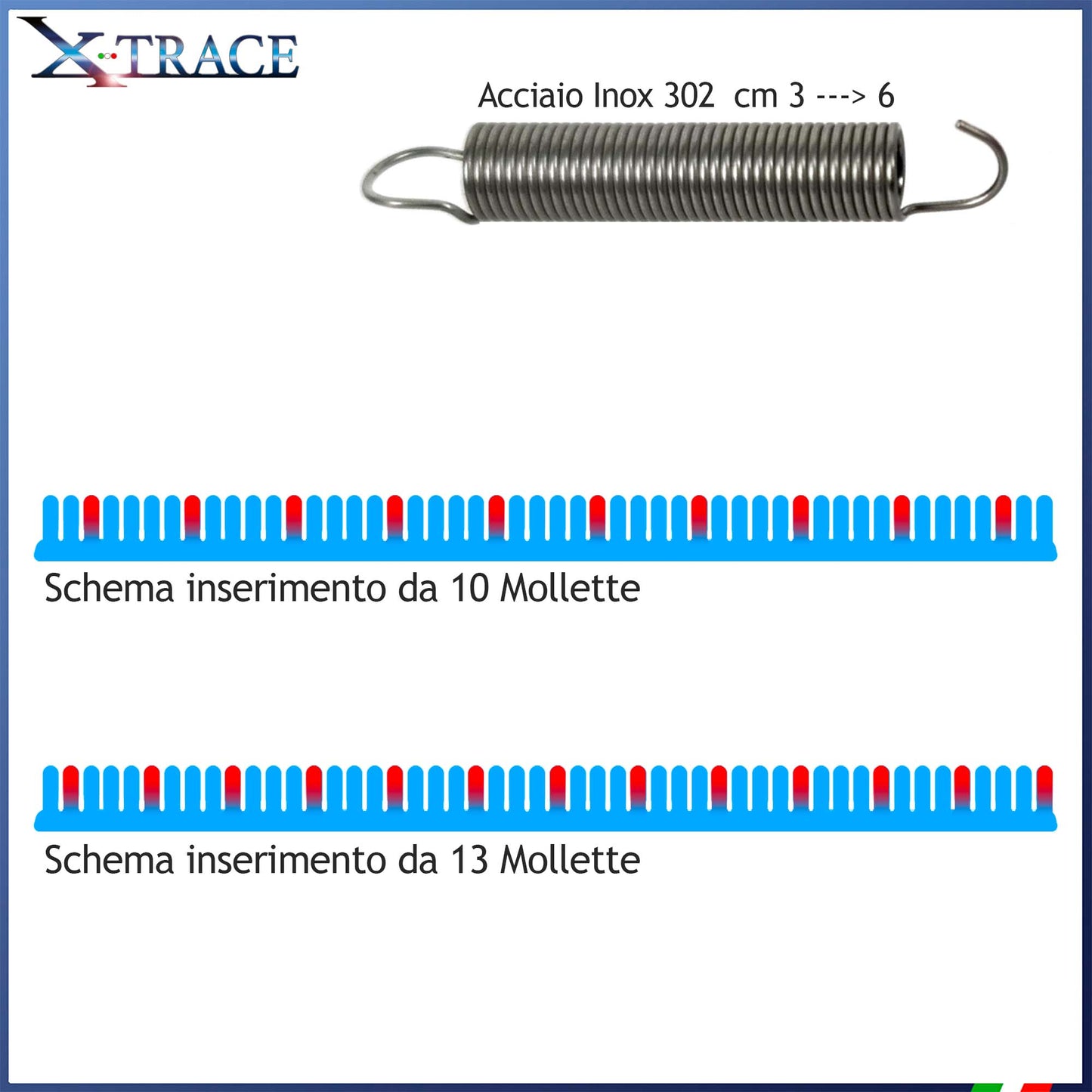 Kit 20 Mollette Inox X-Trace