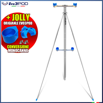 Tripode Doppia Canna 150/180 CM + Jolly Conversione Mono Canna