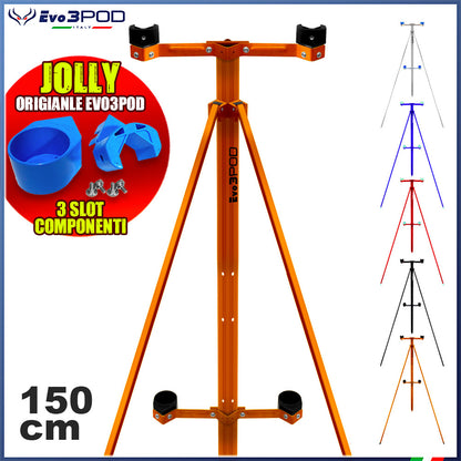 Tripode Doppia Canna 150/180 CM + Jolly Conversione Mono Canna