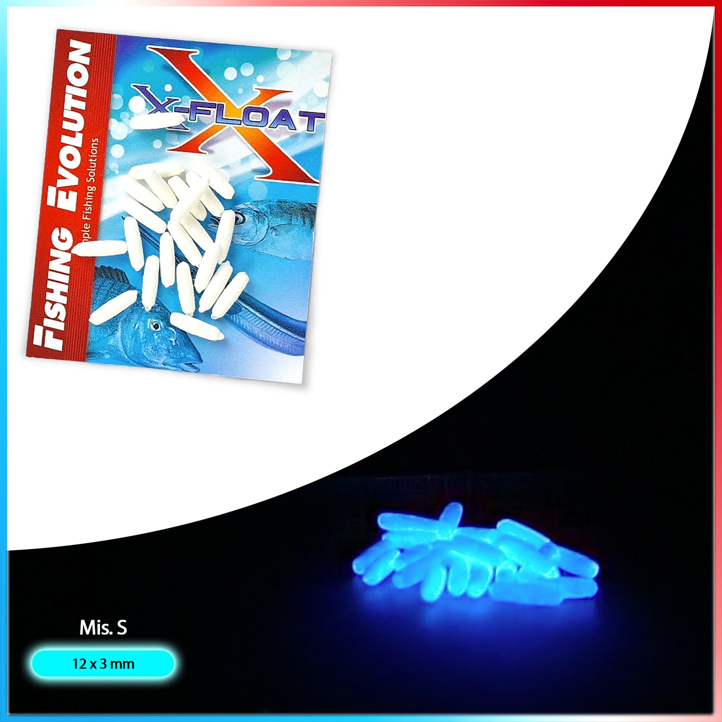 X-Float Sticky Glow Size S (3.5x12 mm) 25pcs.