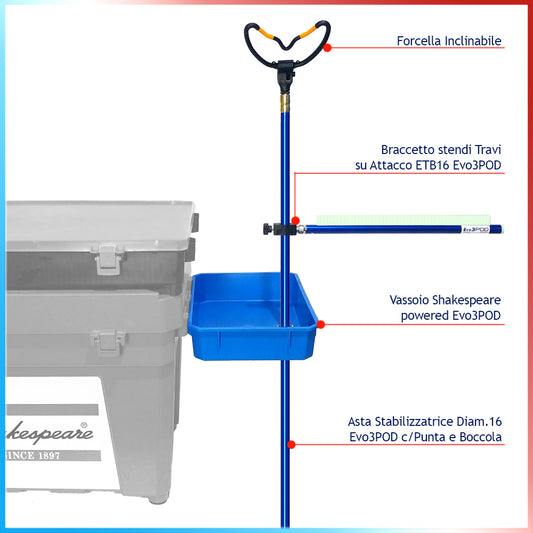 Vassoio Shakespeare Powered Evo3POD