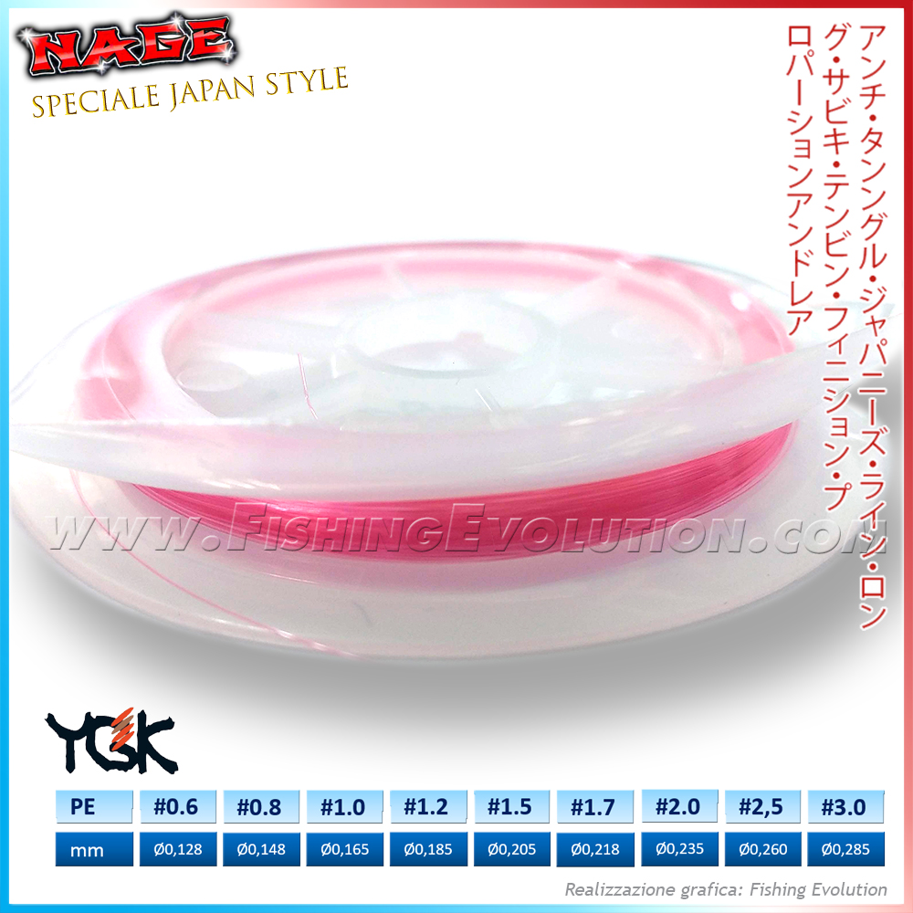 Import YGK Terefuta - Filo Poliestere 100% Pink in Fili da pesca